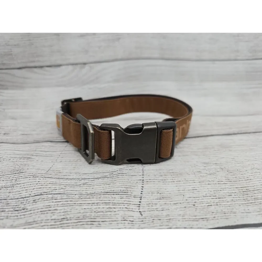 Carhartt Journeyman Dog Collar Large Brown Rain Defender Metal Closure NWT